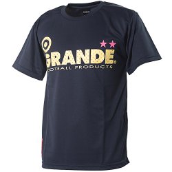 画像1: GRANDE COLORFUL DOT PROTO TYPE DRY MESH T-SHIRTS NAVY/YELLOW