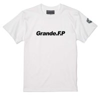 【先行予約販売：2024年8月下旬発売〜お届け商品】 【BIGサイズ対応商品】 Grande.F.Pスタンダード.ロゴプリント半袖Tシャツ　ホワイトｘブラック