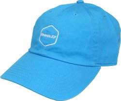 画像1:  Grande.F.P.ヘキサゴンマーク刺繍WASHED TEILL BB.CAP　ターコイズブルー