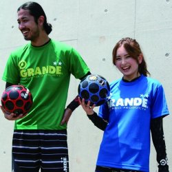 画像4: 【ジュニアサイズ対応】GRANDE COLORFUL DOT PROTO TYPE DRY MESH T-SHIRTS ブルーｘホワイト