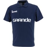 画像: 【ジュニアサイズ対応】GRANDE.F.P　ベーシック．ムーブメント.ポロシャツ　ネイビーｘホワイト