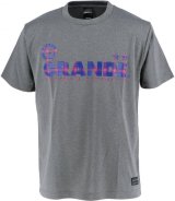 画像: 【キッズ＆ジュニアサイズ】GRANDE タータンチェック柄 ジュニアドライメッシュTシャツ　グレー/ネイビー