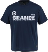 画像: 【キッズ＆ジュニアサイズ】GRANDE タータンチェック柄 ジュニアドライメッシュTシャツ　ネイビー/ホワイト