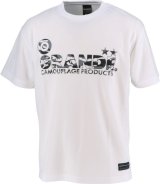 画像: 【キッズ＆ジュニアサイズ】GRANDE カモ柄 ジュニアドライメッシュTシャツ　ホワイト/ブラック