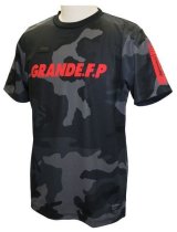 画像: GRANDE.F.P カモ.トレーニングメッシュシャツ ブラック×レッド