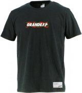 画像: GRANDE.F.P.ハイビスカス.ラバーTシャツ　ブラックｘレッド