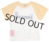 画像: GRANDE.F.P　モノグラム柄２トーンラグランTシャツ.キッズサイズ　ホワイトｘイエロー