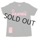 画像: GRANDE.F.P　モノグラム柄プリント.コットンTシャツ.キッズサイズ　ブラックｘピンク