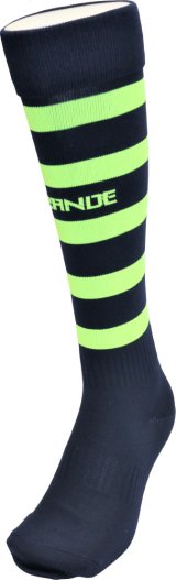 画像: GRANDE.F.P BORDER FOOTBALL SOCKS ネイビーｘ蛍光イエロー