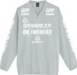 画像1: 【BIGサイズ対応】GRANDE.F.P.ドライストレッチVネックピステ　グレーｘホワイト