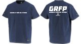 画像: 【BIGサイズ対応商品】GRFPバックプリント半袖Tシャツ　ネイビーｘホワイト