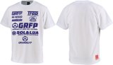 画像: 【ジュニアサイズ対応】GRANDE.F.P.SOL&LUAドライメッシュTシャツ　ホワイトｘネイビー