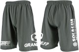 画像: 【BIGサイズ対応商品】GRANDE.FP.BIG.ヘキサゴンドライメッシュハーフパンツ　ダークグレーxホワイト