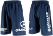 画像1: 【BIGサイズ対応商品】GRANDE.FP.BIG.ヘキサゴンドライメッシュハーフパンツ　ネイビーxホワイト