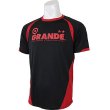 画像2: 【GRANDE.F.P.WEBショップ限定】【ジュニアサイズ対応】クロスカット.プラクティスシャツ＆パンツ上下セット　ブラックｘレッド