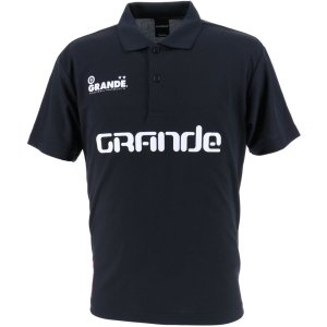 画像: 【ジュニアサイズ対応】GRANDE.F.P　ベーシック．ムーブメント.ポロシャツ　ブラックｘホワイト