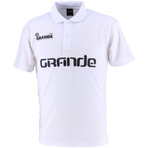 画像: 【ジュニアサイズ対応】GRANDE.F.P　ベーシック．ムーブメント.ポロシャツ　ホワイトｘブラック