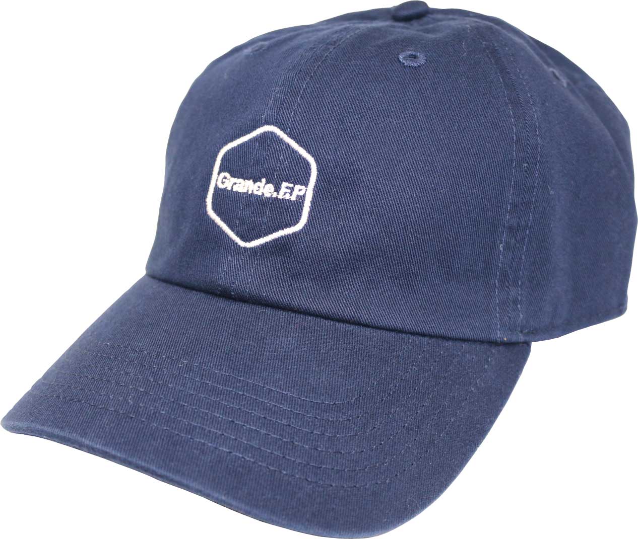 画像1: Grande.F.P.ヘキサゴンマーク刺繍WASHED TEILL BB.CAP　ネイビー